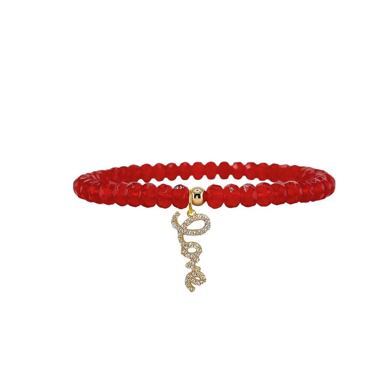 red harper crystal love bracelet beaded jewelry Love Lisa