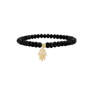 Love Lisa Harper Hamsa Bracelet in black gold