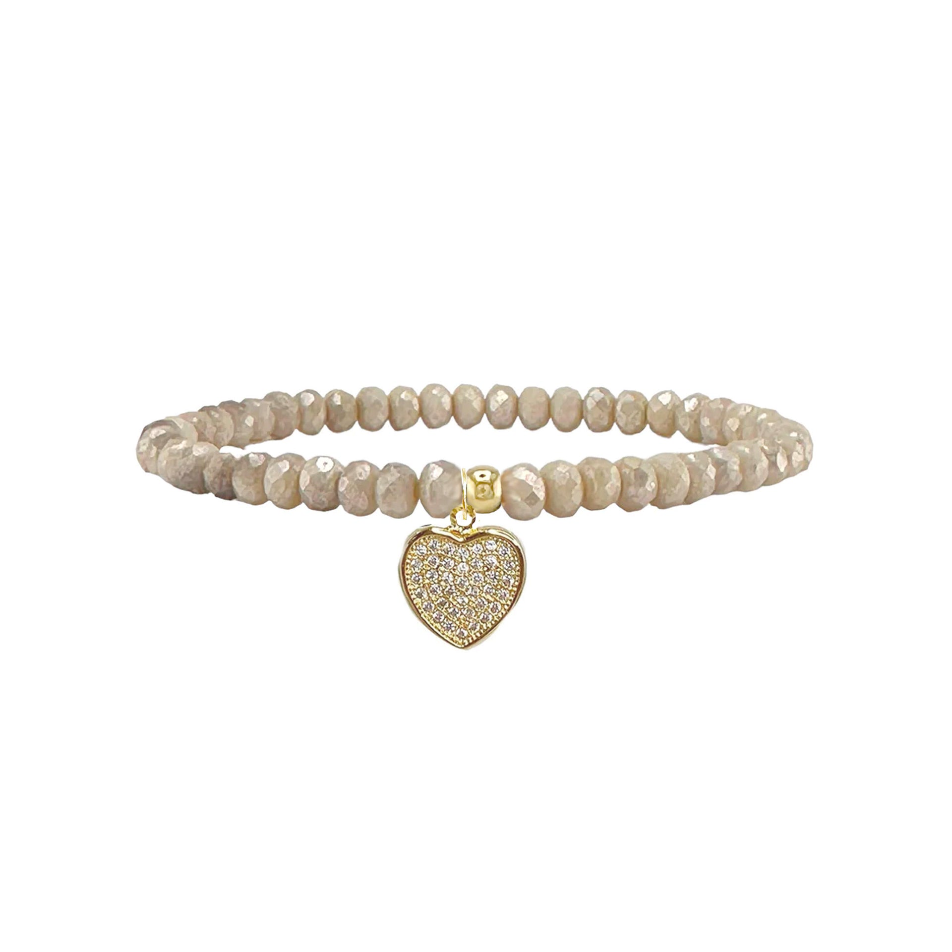 love lisa harper heart bracelet floral white
