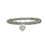 love lisa harper heart bracelet ultimate grey beads with silver heart charm