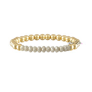 floral white gold harper luxe beaded bracelet with faceted crystals Love Lisa