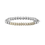 ice white silver harper luxe beaded bracelet faceted rondelle design Love Lisa