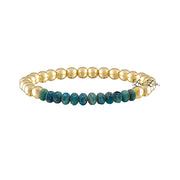 leprechaun green gold harper luxe beaded bracelet with faceted crystal beads Love Lisa