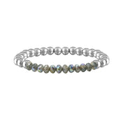 ultimate grey silver harper luxe beaded bracelet faceted crystal rondelles Love Lisa