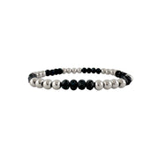 Elegant Harper Luxe Crystal Rhythm Bracelet in silver with alternating crystals and round beads