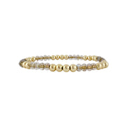 Elegant Harper Luxe Crystal Rhythm Bracelet in Golden Aura and gold with alternating crystals and round beads