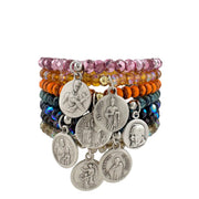 stack of the harper crystal saint bracelets