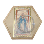 harper subliminal saint bracelet miraculous medal religious beaded stretch bracelet