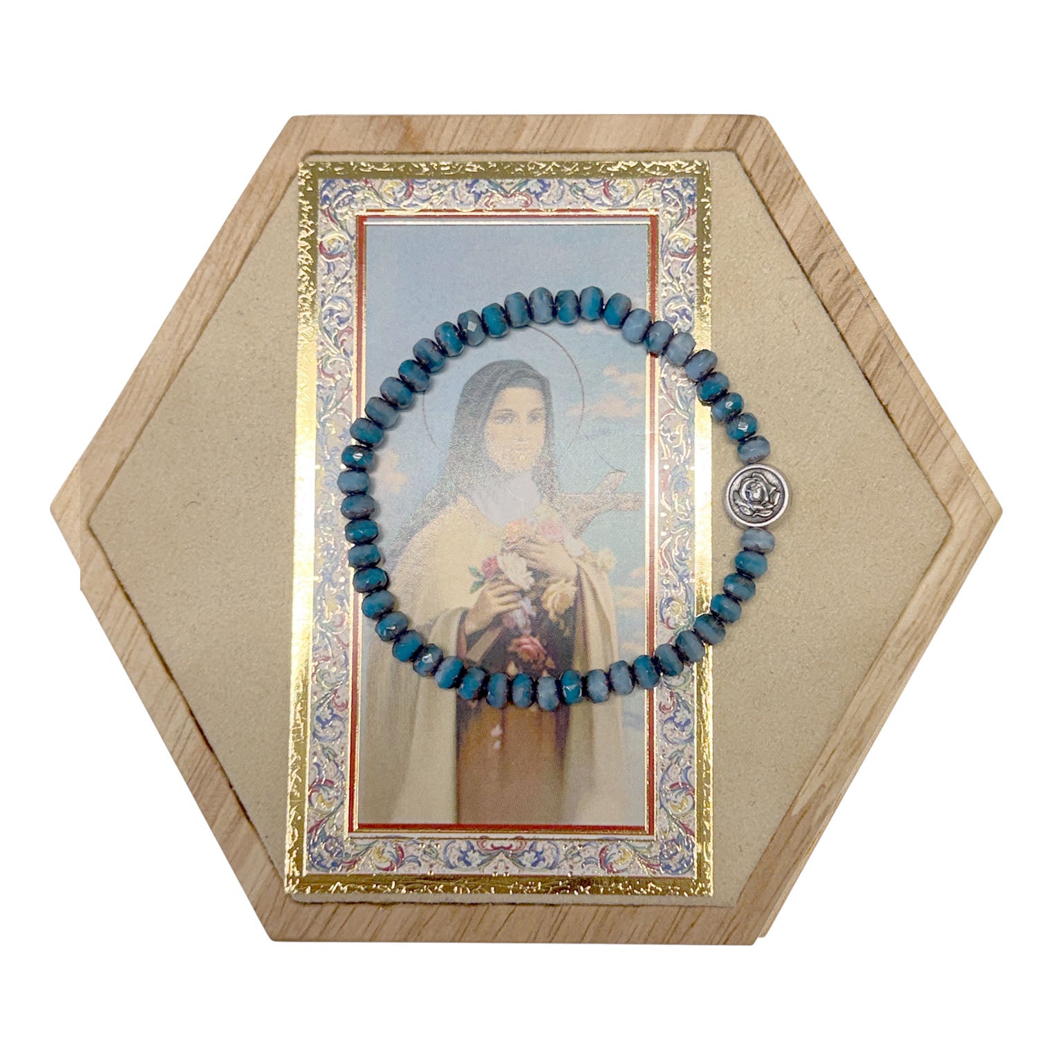 harper subliminal saint bracelet saint therese little flower religious beaded bracelet