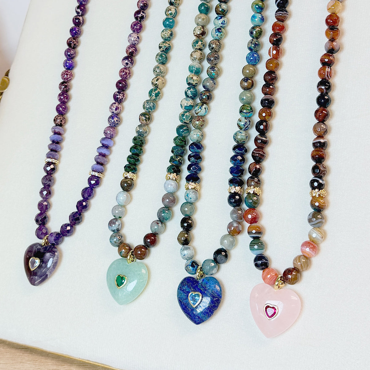 Heart of Mine Gemstone Beaded Necklace