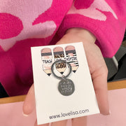 teacher appreciation keychain held in hand featuring how sweet it is to be taught by you charm by Love Lisa