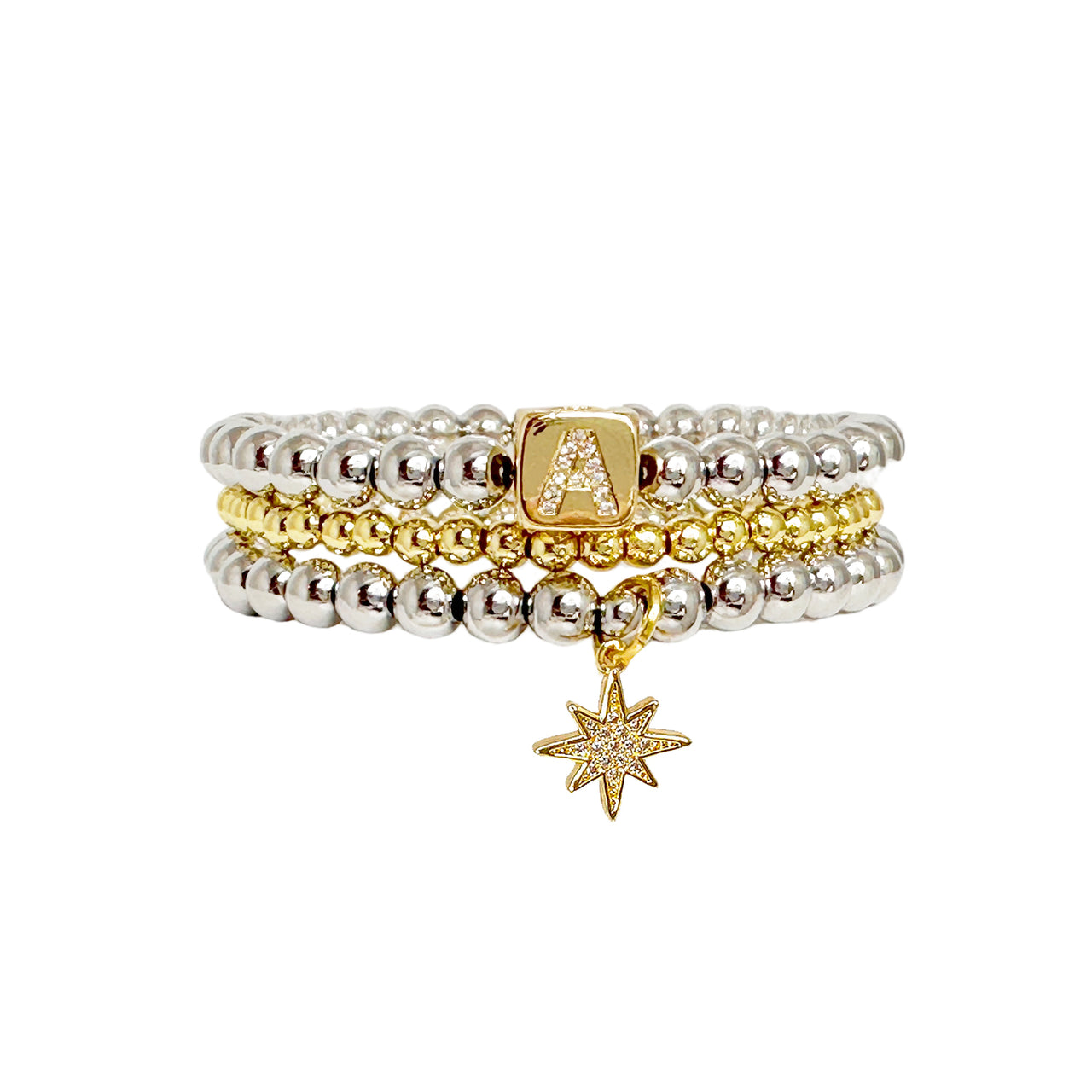 Amy Initial Star Bracelet Collection