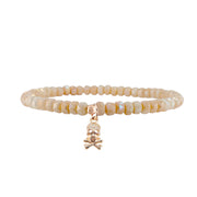 irresistible skull stretch anklet sunset nectar faceted gemstone anklet with skull charm and stretch fit
