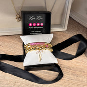 Love Lisa Ivy Luxe Pavé Bar Bracelet jewelry display close-up

