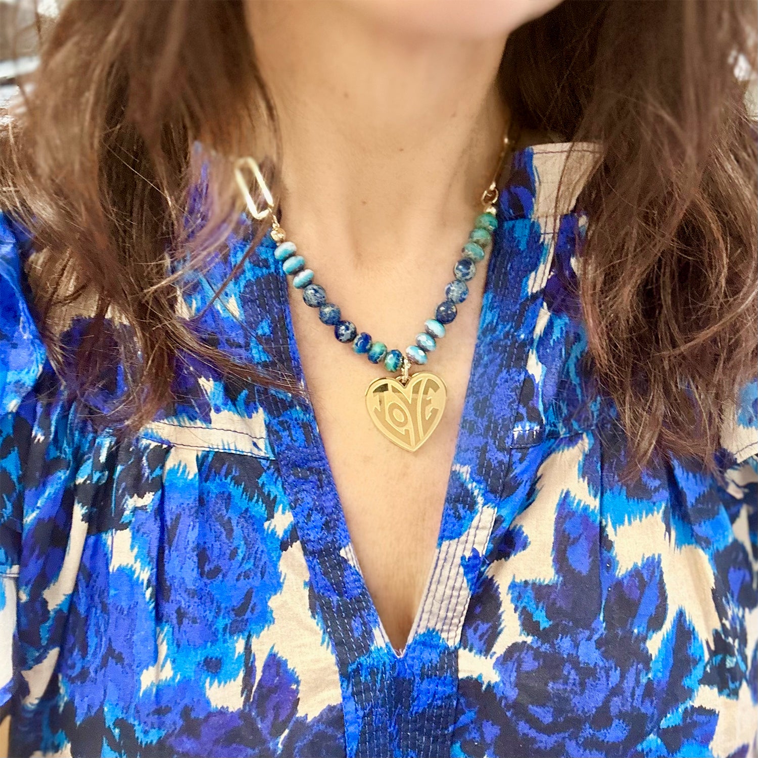 Love Lisa Jojo Love Necklace styled on model