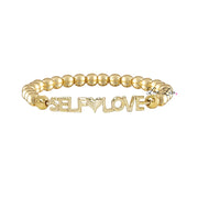 karens powerful reminder bracelet self love gold beaded bracelet with inspirational charm