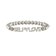 karens powerful reminder bracelet self love silver beaded bracelet with inspirational charm