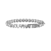 karens powerful reminder bracelet you matter silver beaded bracelet with inspirational charm