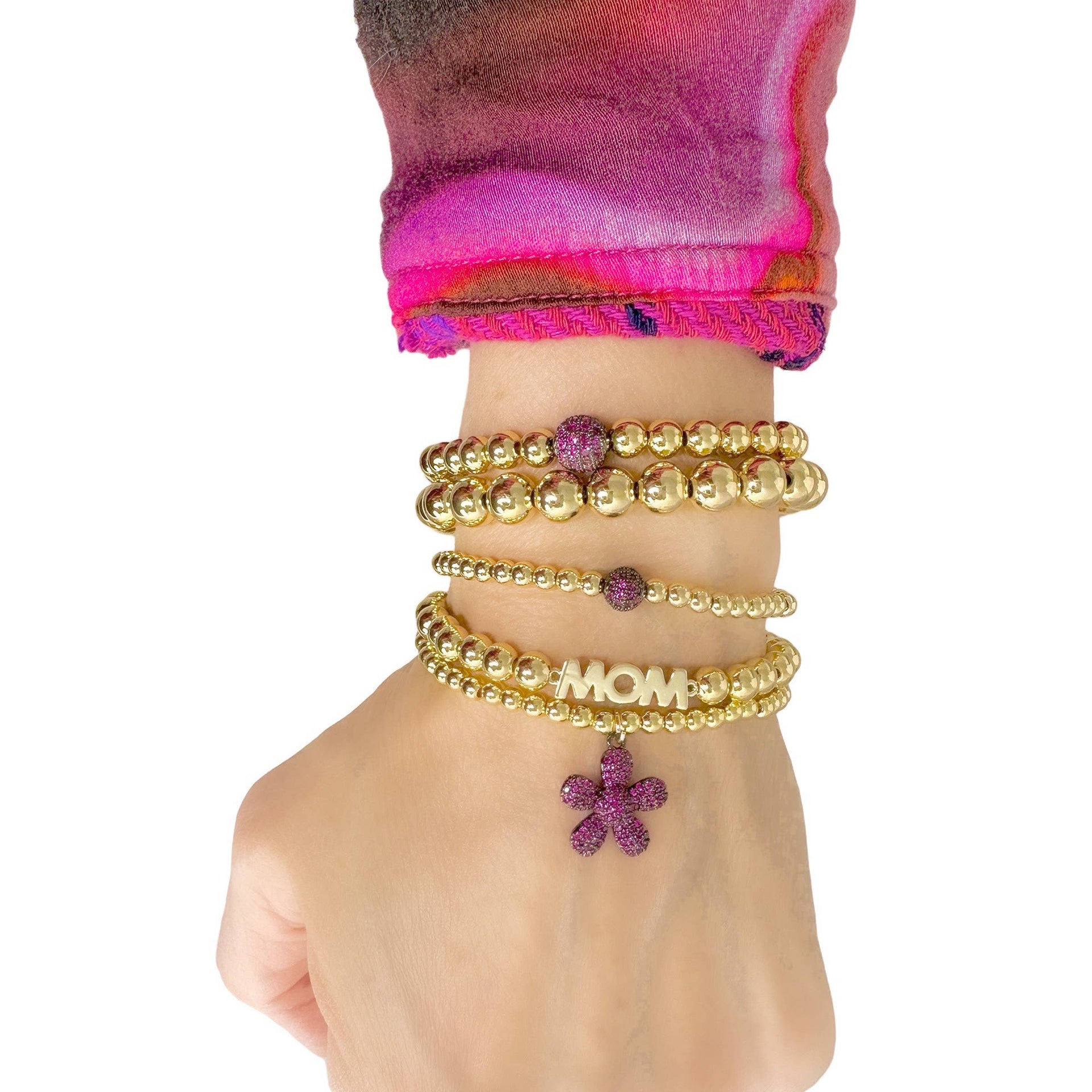 love lisa kellie mom beaded bracelet stack on wrist beaded bracelets with mom centerpiece