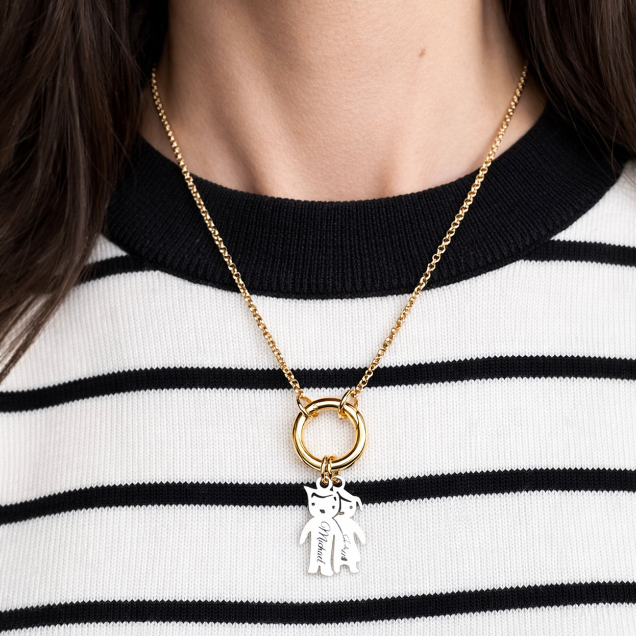 Personalized Grandma Kids Charm Necklace