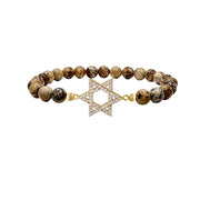 lani star of david bracelet tan gemstone jewish jewelry love lisa