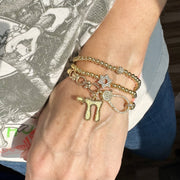 love lisa larissa chai bracelet on wrist stacked beaded bracelets with chai charm