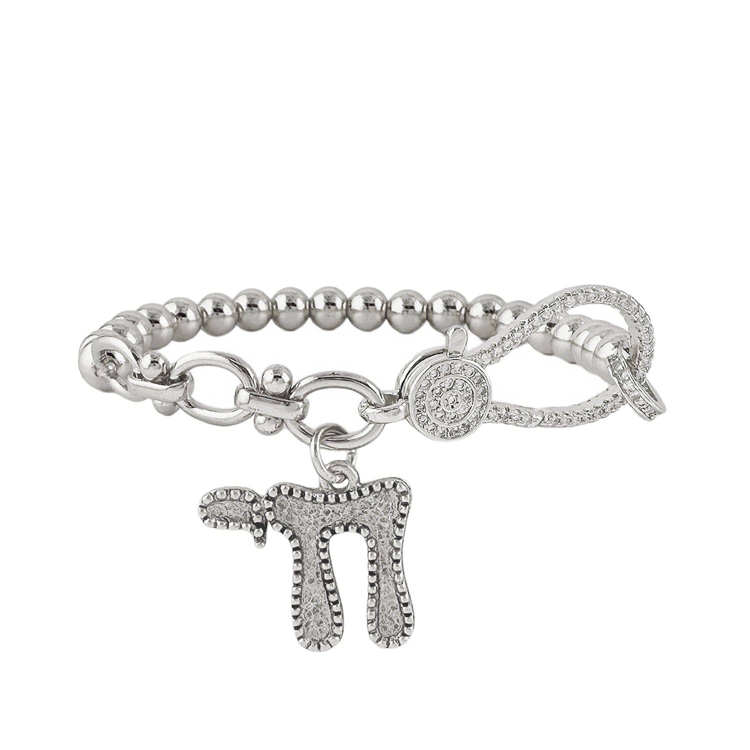 love lisa larissa chai bracelet silver beaded bracelet with chai charm