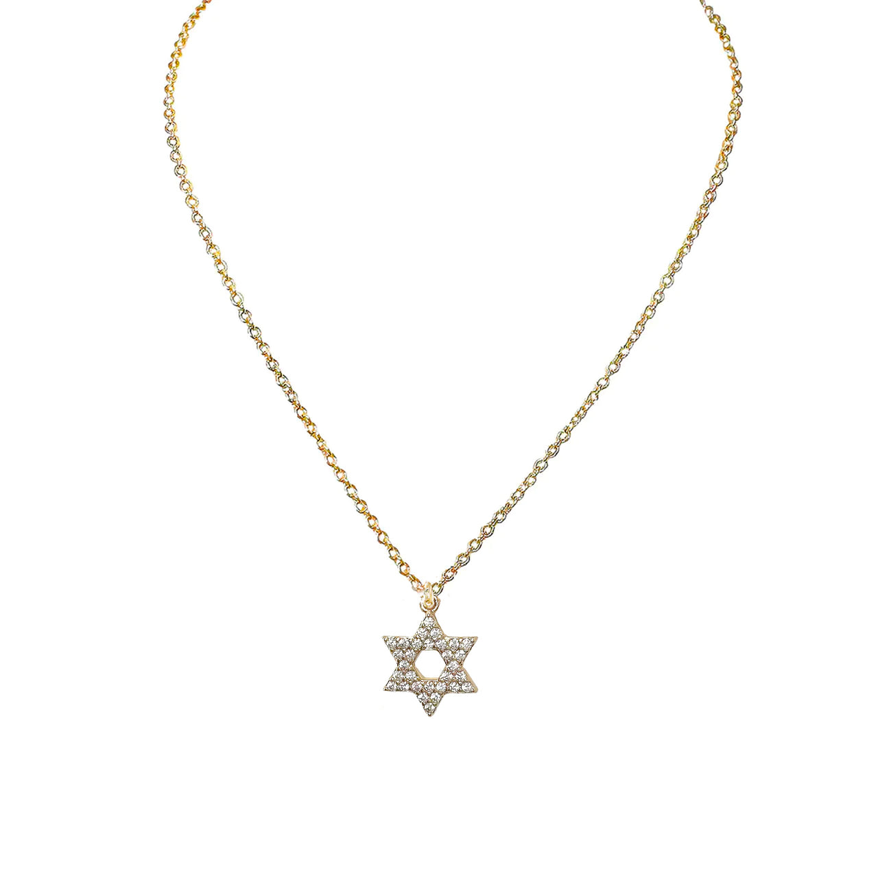 love lisa laurie star of david cz necklace gold chain with cz star of david pendant