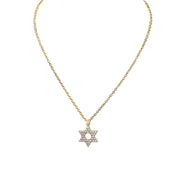 love lisa laurie star of david cz necklace gold chain with cz star of david pendant