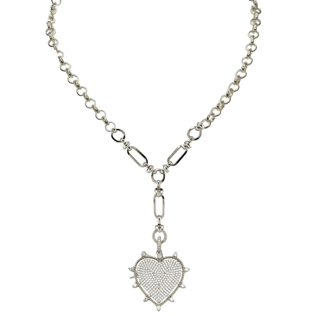 layla heart necklace love lisa silver variation