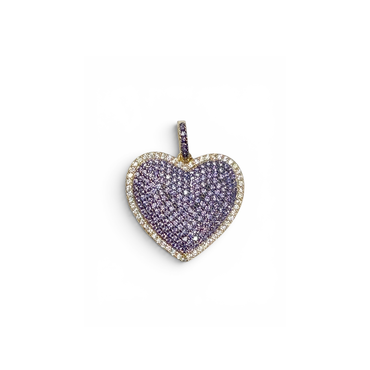 Lila 3-D Heart Charm