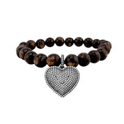 Brown Jasper Heart of Jasper Gemstone Bracelet