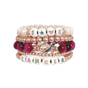 love lisa fuck cancer bracelet collection pink breast cancer awareness jewelry