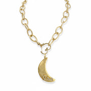 love lisa love you to the moon necklace gold crescent moon charm jewelry