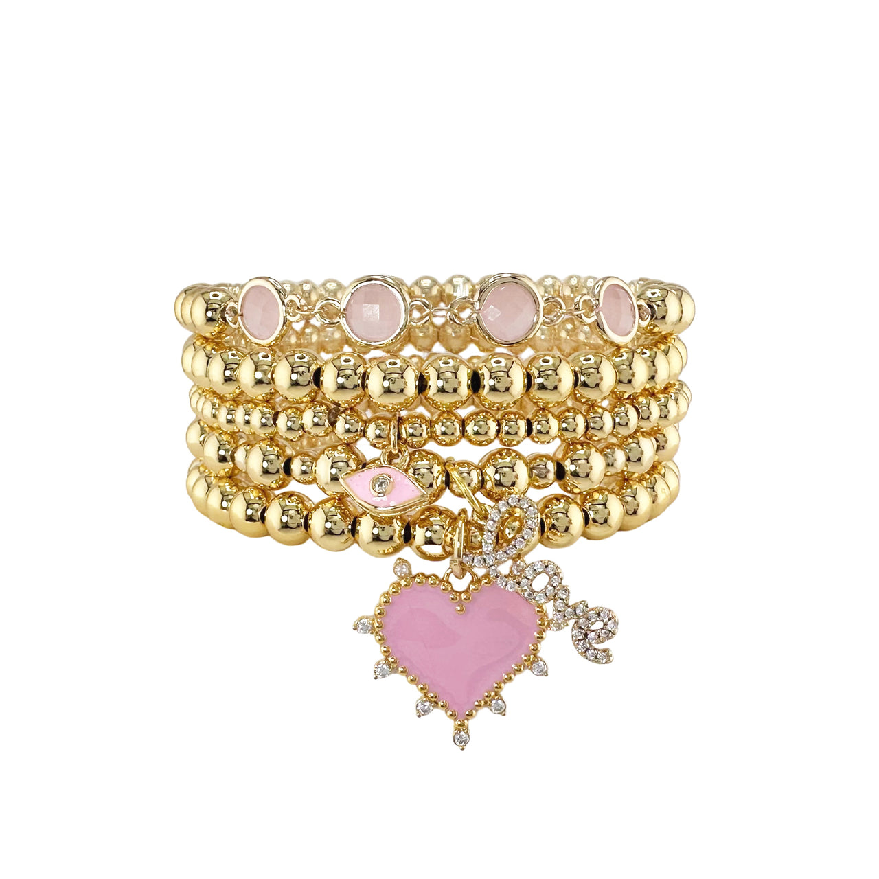 Maggie Pink Love Bracelet Collection