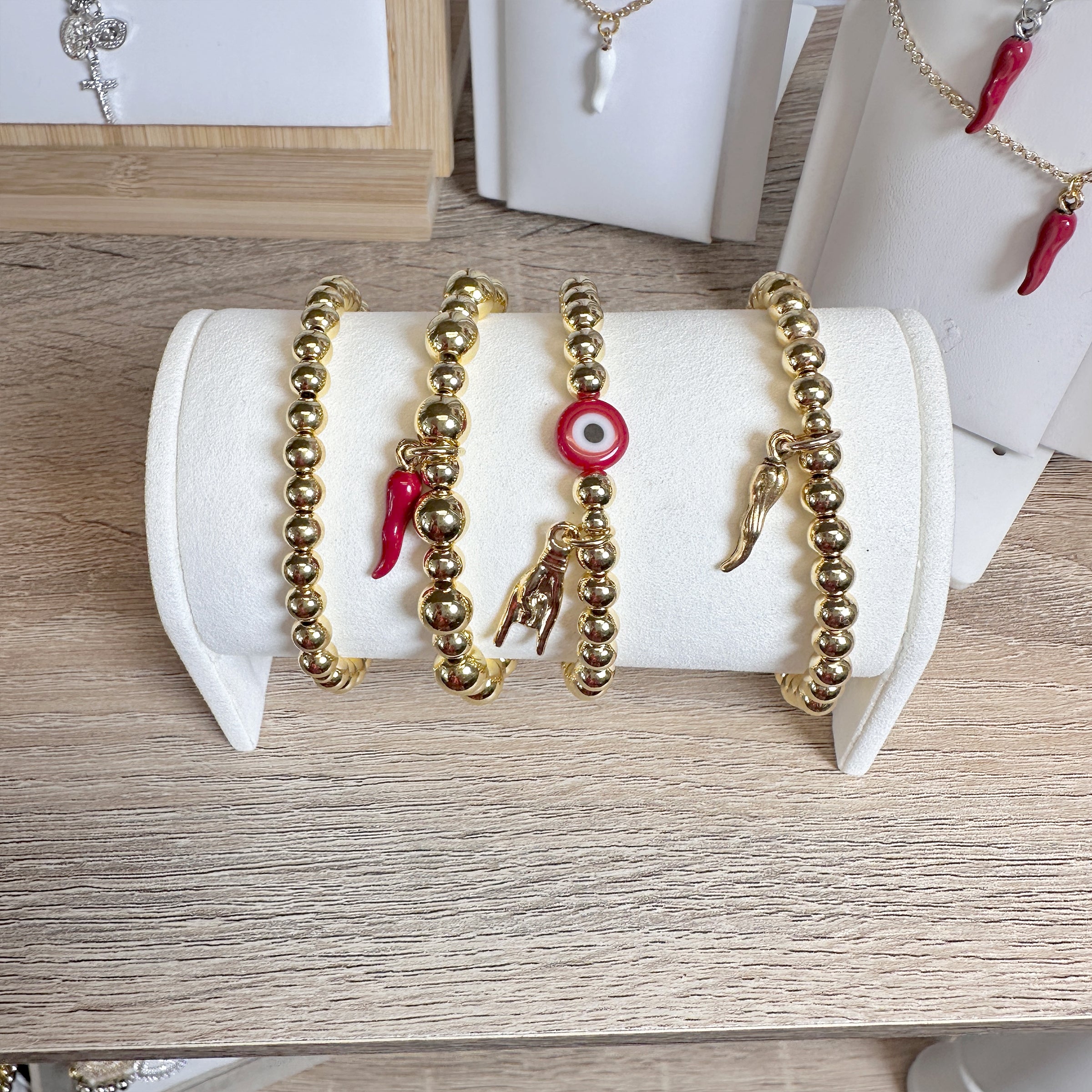Lucia Italian Horn Cornicello Bracelet in Silver or Gold | Love Lisa