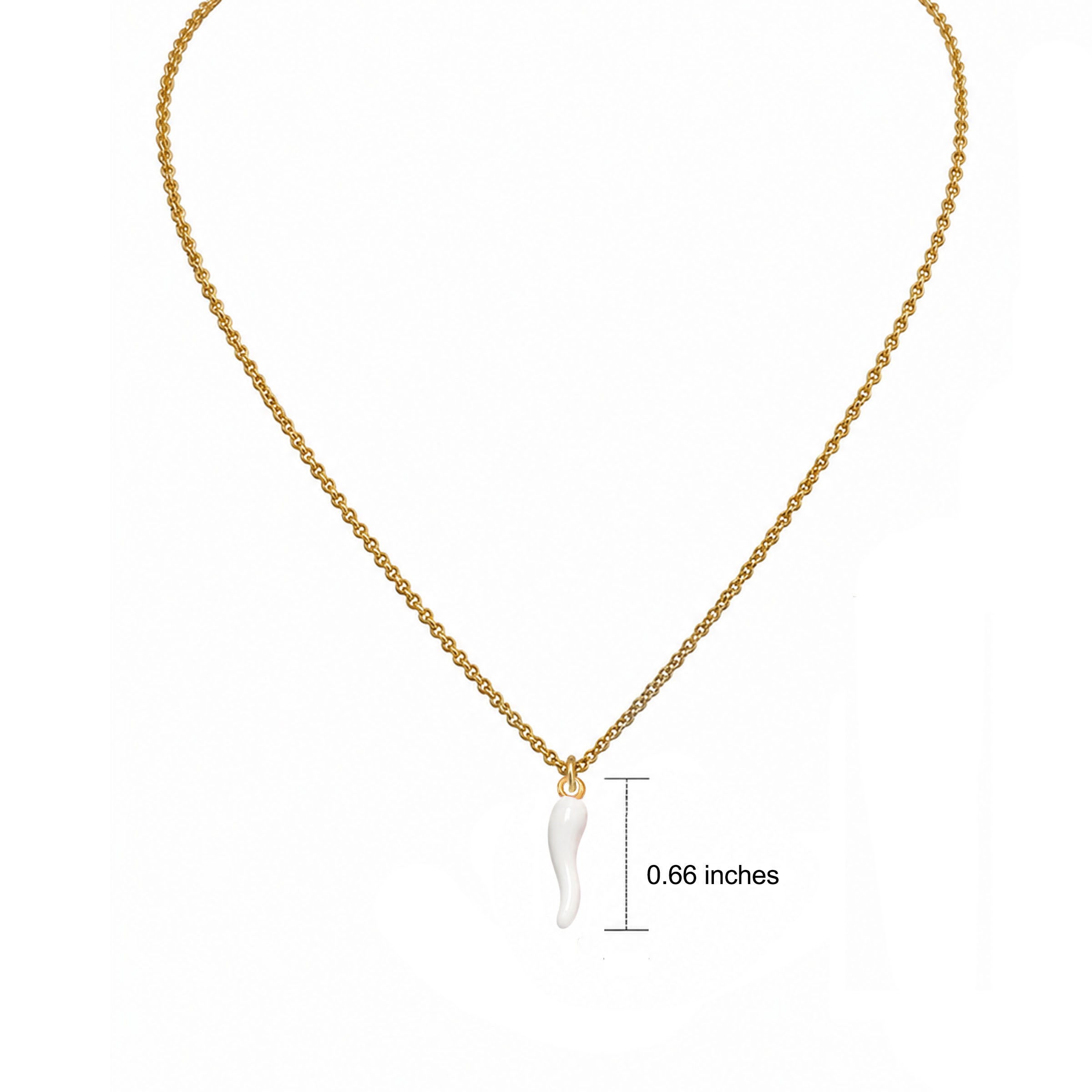 Lucia Italian Horn Necklace | Lucky Corno Pendant by Love Lisa