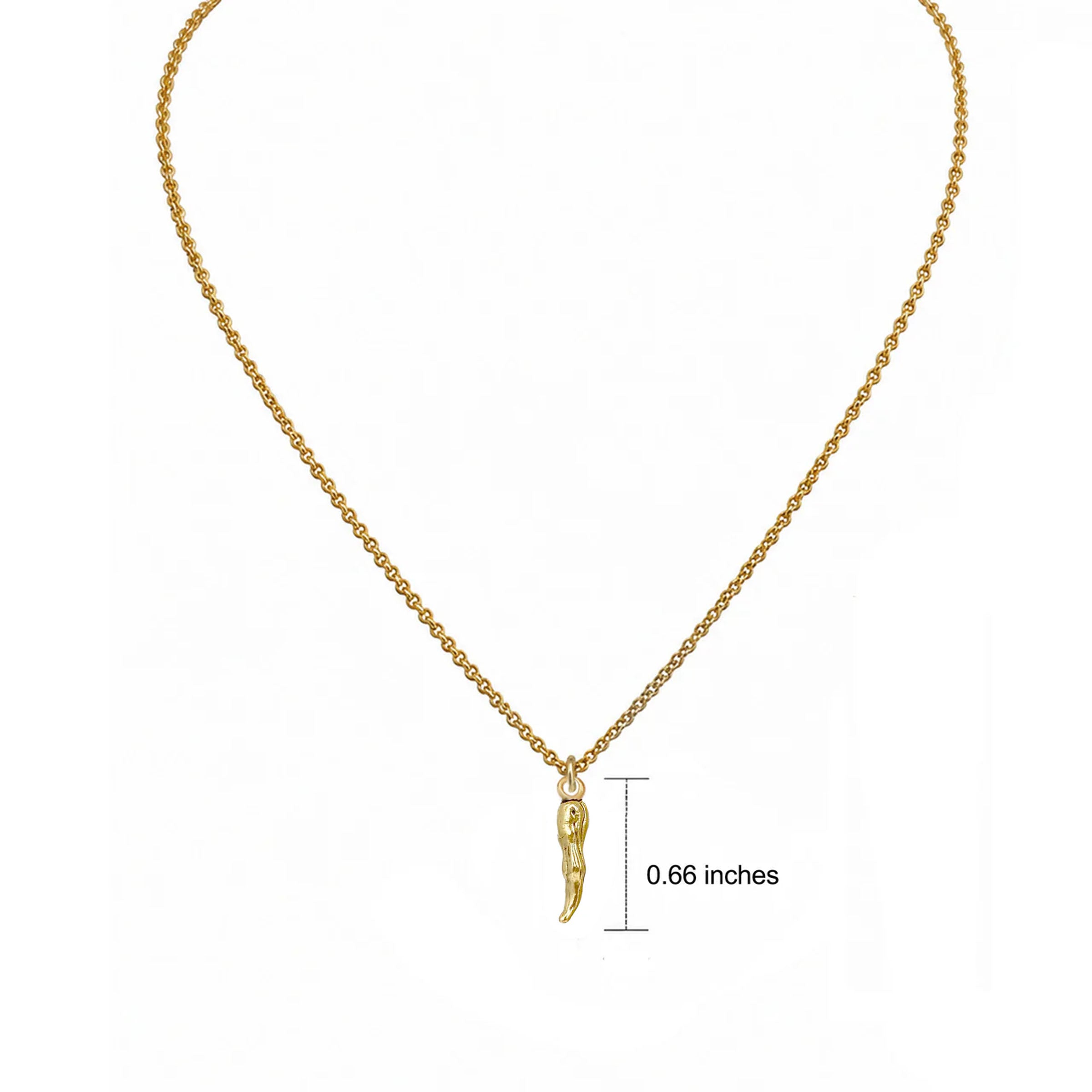 Lucia Italian Horn Necklace | Lucky Corno Pendant by Love Lisa