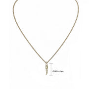 lucia silver Italian horn necklace with polished gold horn pendant on delicate silver chain