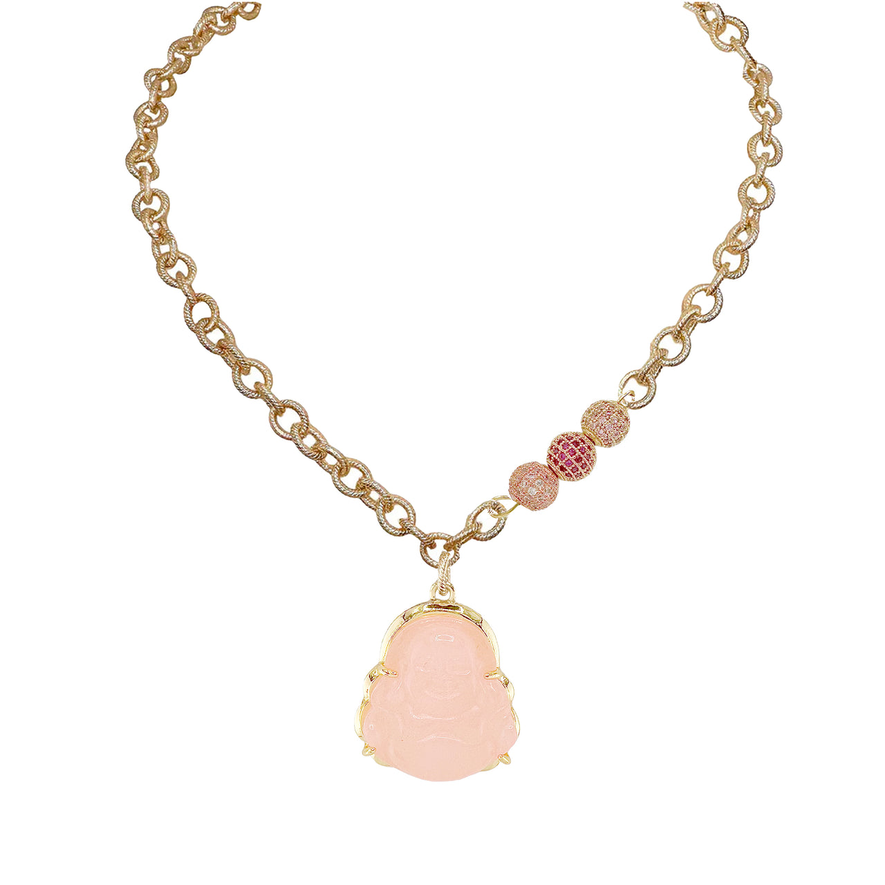 lumbini blessings buddha necklace misty rose pendant love lisa