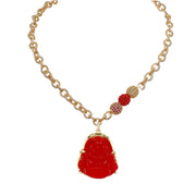 lumbini blessings buddha necklace red pendant love lisa