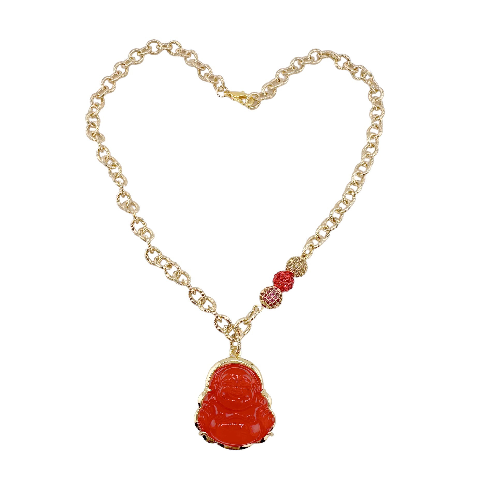 lumbini blessings buddha necklace red pendant love lisa