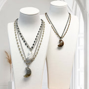 Love Lisa Luna Worry Stone Moon Necklace display