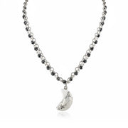 Love Lisa Luna Worry Stone Moon Necklace white howlite gemstone pendant