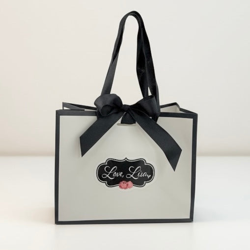 gift bag with ribbon