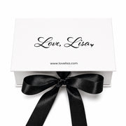 Luxury jewelry gift box with ribbon for necklace or bracelet packaging