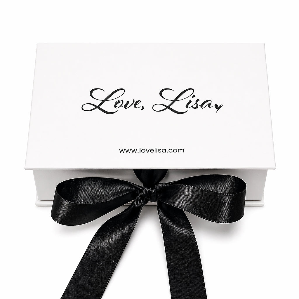 Luxury jewelry gift box with ribbon for necklace or bracelet packaging