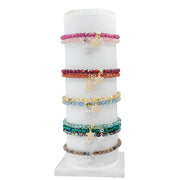 Love Lisa Madison little Star of David charm bracelet color options crystal beaded bracelet display