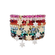 Love Lisa Madison little Star of David charm bracelet colorful crystal bead stack gift for her