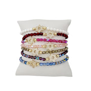 love lisa madison star of david bracelet multi color crystal stack with pave star charm